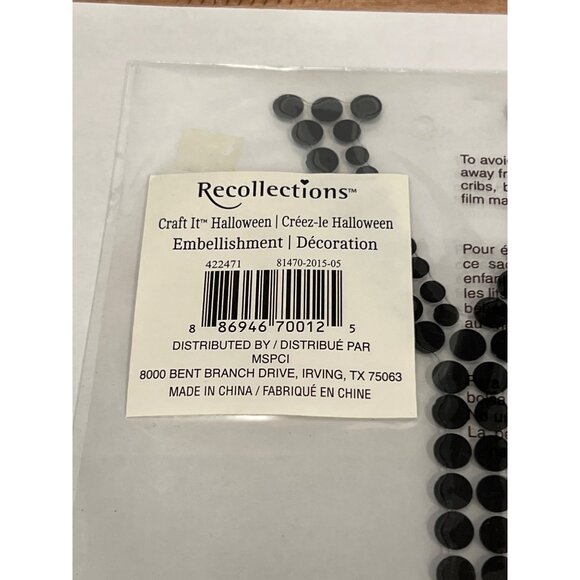 Recollections Halloween Bling Rhinestone Gem Embellishment Y  422471 STICKER - Picture 2 of 3